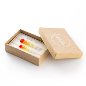 Grand et petit bracelets de couleur rouge et orangé