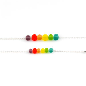 Bracelets multicolore de perles en verre toutes douces